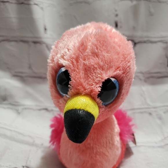 Ty Beanie Boos 6-inch GILDA Pink Flamingo Plush Stuffed Animal Toy Year 2017 - Picture 2 of 11